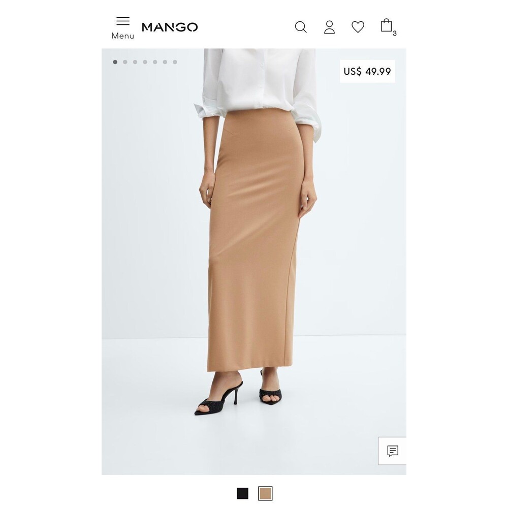 Mango Straight long skirt